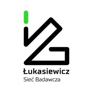 Logo Łukasiewicz Sieć Badawcza z ikoną i napisem, użyte jako identyfikacja instytucji na stronie